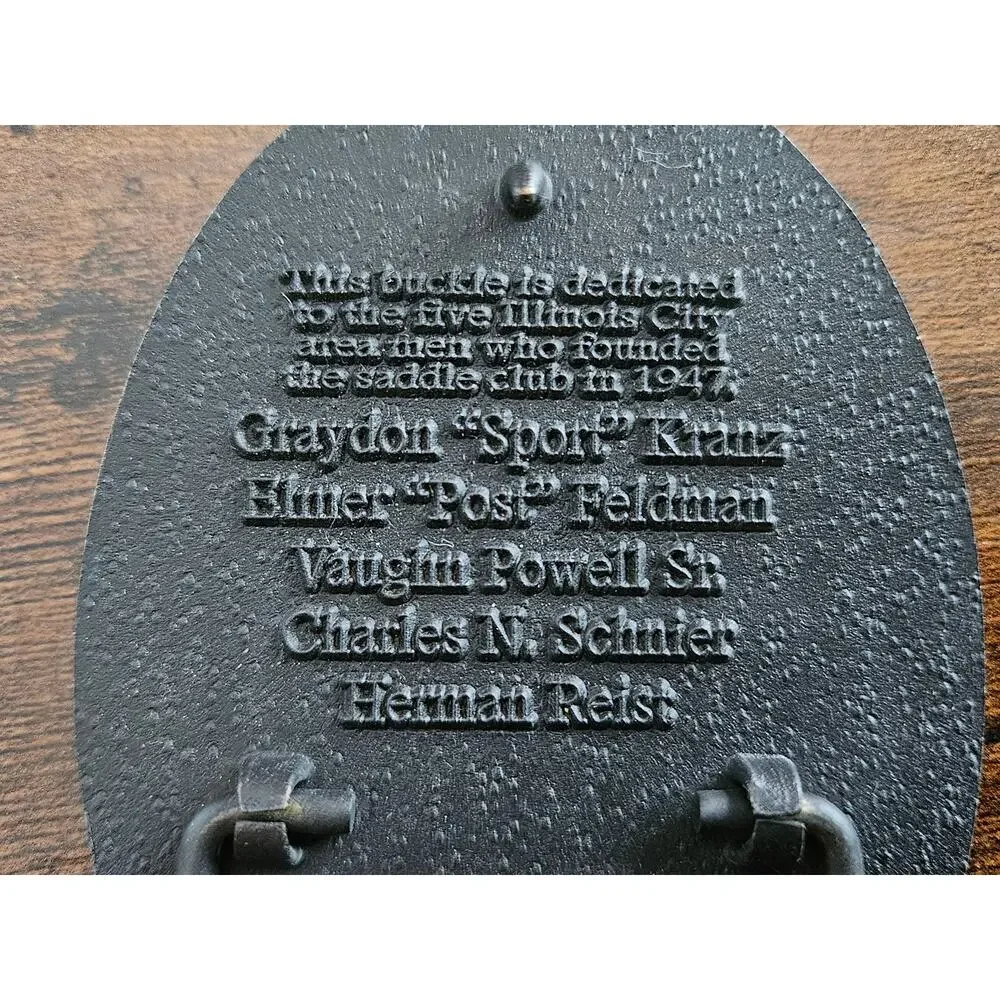 60 Year Commemorative Brass Buckle Illinois City Saddle Club, IL
